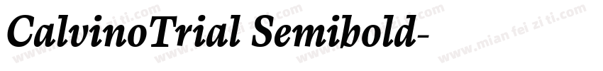 CalvinoTrial Semibold字体转换